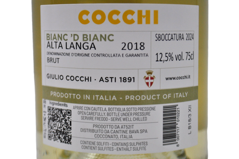 ALTA LANGA DOCG BRUT “BIANC'D BIANC” 2018 - COCCHI