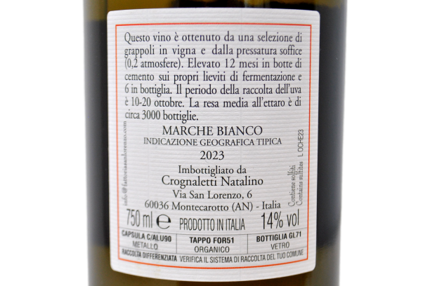 MARCHE BIANCO IGT "LE OCHE" 2023 - FATTORIA SAN LORENZO