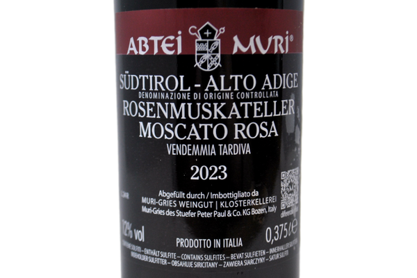 ALTO ADIGE MOSCATO ROSA DOC "ABTEI MURI" 2023 0,375 L - MURI-GRIES