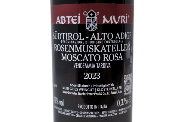 ALTO ADIGE MOSCATO ROSA DOC "ABTEI MURI" 2023 0,375 L - MURI-GRIES