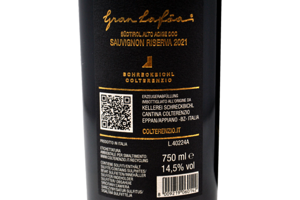 ALTO ADIGE DOC SAUVIGNON BLANC RISERVA "GRAN LAFOA" 2021 (ASTUCCIATO) - COLTERENZIO