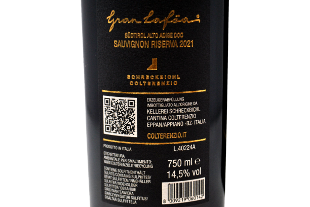 ALTO ADIGE DOC SAUVIGNON BLANC RISERVA "GRAN LAFOA" 2021 (ASTUCCIATO) - COLTERENZIO