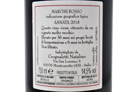 MARCHE ROSSO IGT "LA GATTARA" 2018 - FATTORIA SAN LORENZO