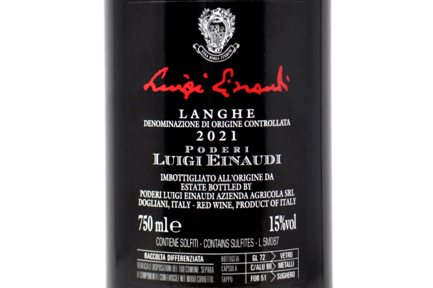 LANGHE ROSSO DOC "LUIGI EINAUDI" 2021 - PODERI LUIGI EINAUDI