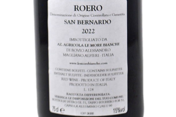 ROERO DOCG "SAN BERNARDO" 2022 - LE MORE BIANCHE
