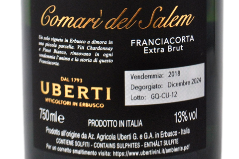 FRANCIACORTA DOCG EXTRA BRUT "COMARI' DEL SALEM" 2018 - UBERTI