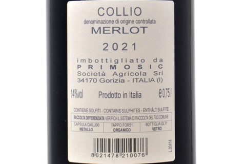 COLLIO MERLOT DOC 2021 - PRIMOSIC