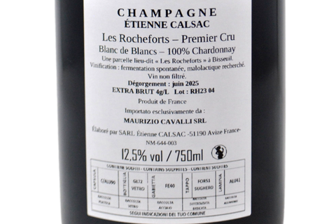 CHAMPAGNE PREMIER CRU BLANC DE BLANCS EXTRA BRUT "LES ROCHEFORTS" - ÉTIENNE CALSAC
