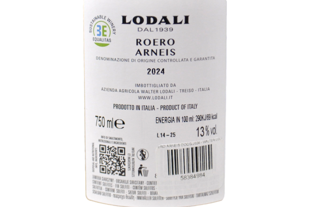 ROERO ARNEIS DOCG 2024 - WALTER LODALI