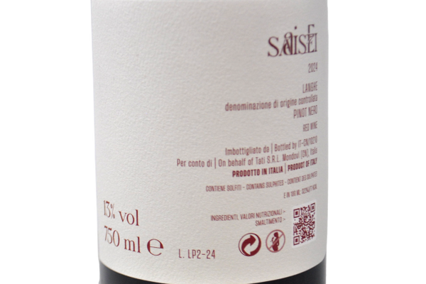 LANGHE PINOT NERO DOC GRAPPOLO INTERO "再生" 2024 - SAISEI