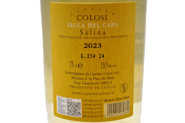 SALINA BIANCO IGP "SECCA DEL CAPO" 2023 - CANTINE COLOSI