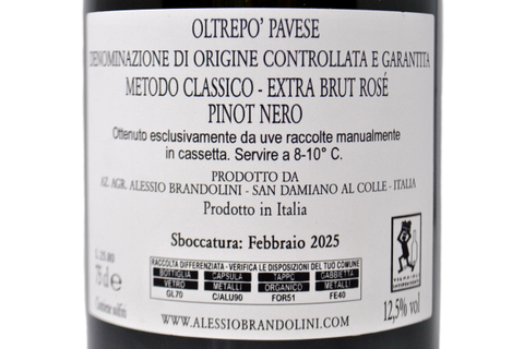 OLTREPO' PAVESE PINOT NERO DOCG ROSÉ EXTRA BRUT "NOTE D'AGOSTO" - ALESSIO BRANDOLINI