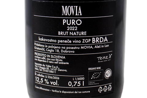 VINO SPUMANTE BRUT NATURE "PURO BIANCO" 2022 - MOVIA