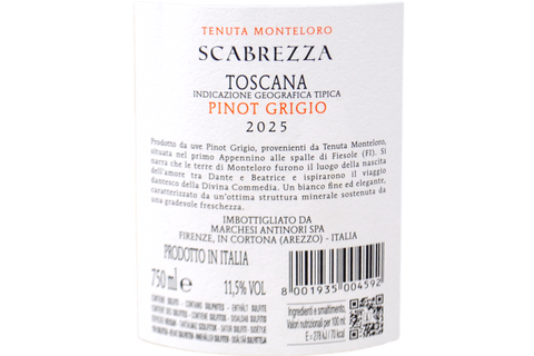 TOSCANA IGT PINOT GRIGIO "SCABREZZA" 2025 - TENUTA MONTELORO - ANTINORI