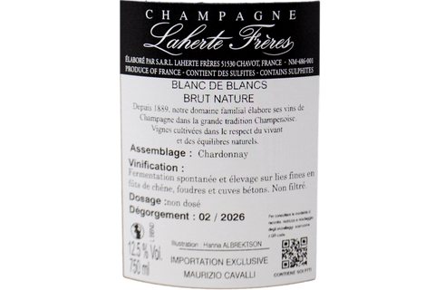 CHAMPAGNE BLANC DE BLANCS BRUT NATURE - LAHERTE FRÈRES