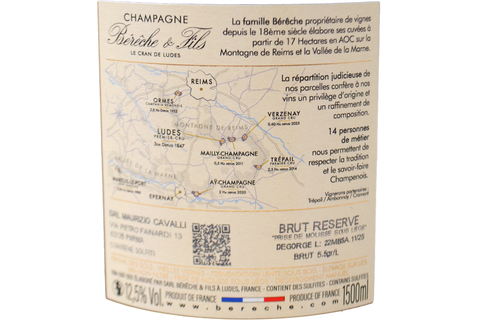 CHAMPAGNE BRUT RESERVE "VIEILLES VIGNES - CUVÉE NON FILTRÉE" MAGNUM - BÉRÊCHE & FILS