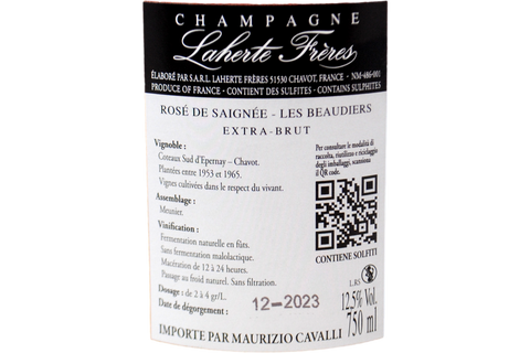 CHAMPAGNE MEUNIER ROSÉ DE SAIGNÉE EXTRA BRUT "LES BEAUDIERS" - LAHERTE FRÈRES