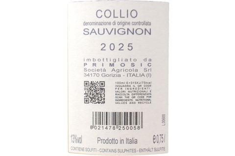 COLLIO SAUVIGNON DOC 2025 - PRIMOSIC