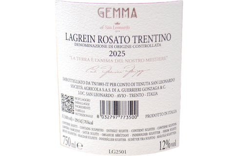 LAGREIN ROSATO DOC "GEMMA" 2025 - TENUTA SAN LEONARDO
