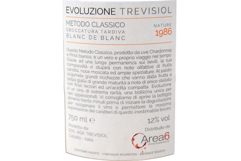 METODO CLASSICO SBOCCATURA TARDIVA NATURE BLANC DE BANC "EVOLUZIONE" 1986 - TREVISIOL