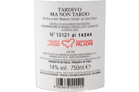 VERDICCHIO DEI CASTELLI DI JESI DOC RISERVA "TARDIVO MA NON TARDO" 2020 - STEFANO ANTONUCCI
