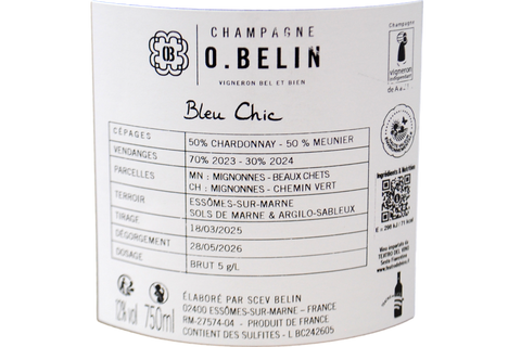 CHAMPAGNE BRUT "BLEU CHIC" - O. BELIN