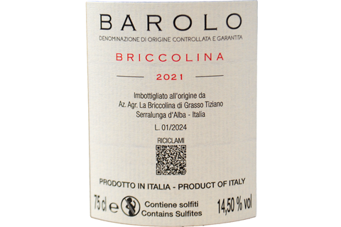 BAROLO DOCG "BRICCOLINA" 2021 - GRASSO TIZIANO - LA BRICCOLINA