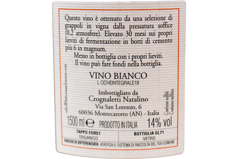 VINO BIANCO ELEVATO 30 MESI SUI PROPRI LIEVITI "LE OCHE INTEGRALE" 2024 MAGNUM - FATTORIA SAN LORENZO