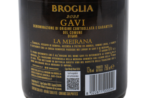 GAVI DEL COMUNE DI GAVI DOCG "LA MEIRANA" 2023 - BROGLIA