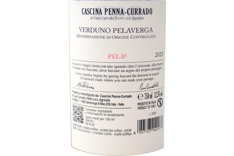 VERDUNO PELAVERGA DOC "PELÀ" 2025 - CASCINA PENNA-CURRADO