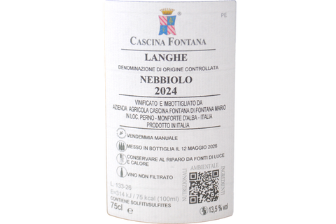 LANGHE NEBBIOLO DOC 2024 - CASCINA FONTANA