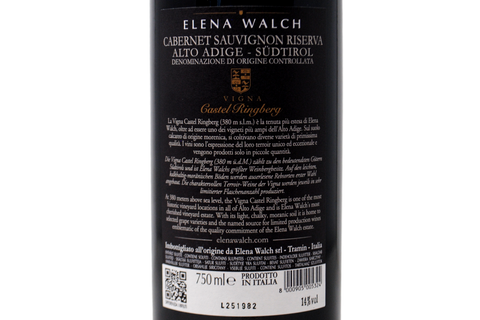 ALTO ADIGE - SÜDTIROL DOC CABERNET SAUVIGNON RISERVA "CASTEL RINGBERG" 2023 - ELENA WALCH