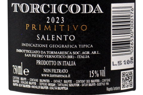 SALENTO PRIMITIVO IGT "TORCICODA" 2023 - TORMARESCA