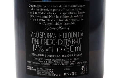 METODO CLASSICO EXTRA BRUT 72 MESI "SUPER SEI" - MARCO BUVOLI