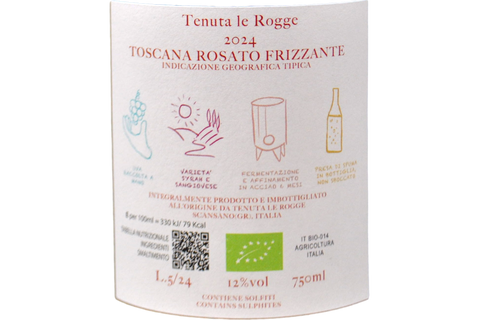 TOSCANA ROSATO FRIZZANTE IGT BIO "ROSSATO" 2024 - TENUTA LE ROGGE