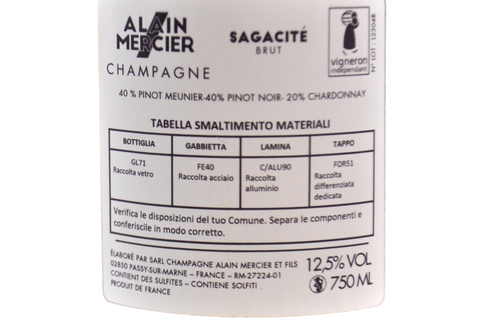 CHAMPAGNE BRUT "SAGACITÉ" - ALAIN MERCIER