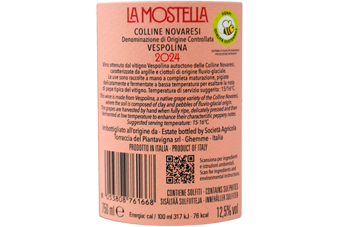 COLLINE NOVARESI VESPOLINA DOC "LA MOSTELLA" 2024 - TORRACCIA DEL PIANTAVIGNA