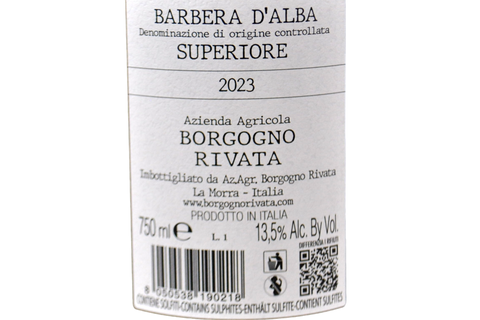 BARBERA D'ALBA DOC SUPERIORE 2023 - BORGOGNO RIVATA