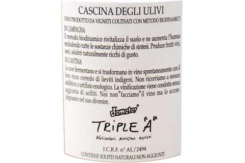 VIN BLANC "MONTEMARINO" 2018 - CASCINA DEGLI ULIVI