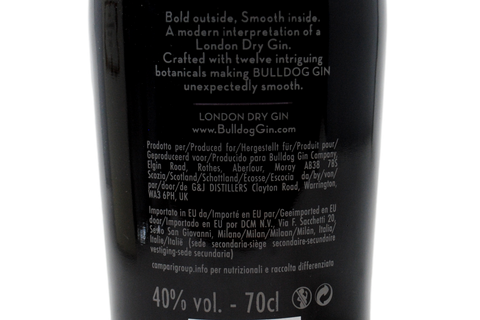 LONDON DRY GIN "BULLDOG" - G&J DISTILLERY