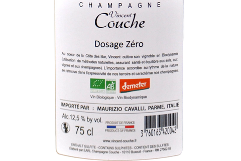 CHAMPAGNE BIO DOSAGE ZERO - VINCENT COUCHE