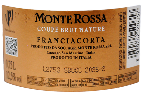 FRANCIACORTA BRUT NATURE "COUPE" - MONTE ROSSA
