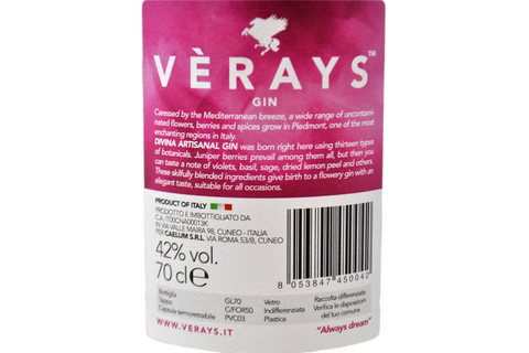GIN "DIVINA" - VÈRAYS