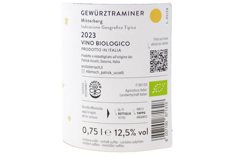 MITTERBERG IGT GEWÜRZTRAMINER BIO "LOUIS 53" 2023 - DORNACH - PATRICK UCCELLI