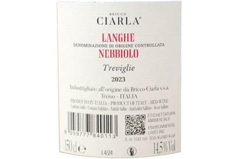 LANGHE NEBBIOLO DOC "TREVIGLIE" 2023 MAGNUM - BRICCO CIARLA