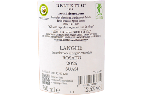 LANGHE ROSATO DOC "SUASI" 2025 - DELTETTO