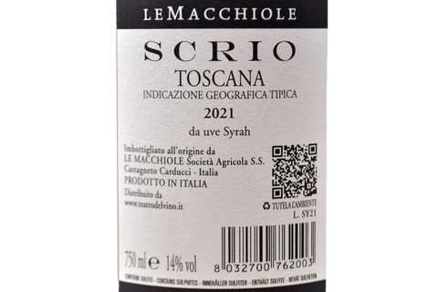 TOSCANA IGT "SCRIO" 2021 - LE MACCHIOLE