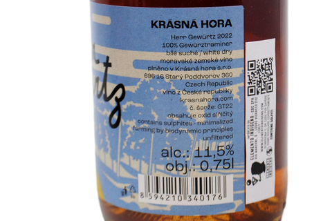 REPUBBLICA CECA GEWÜRZTRAMINER ORANGE "HERR GEWÜRTZ" 2022 - KRASNA HORA WINERY