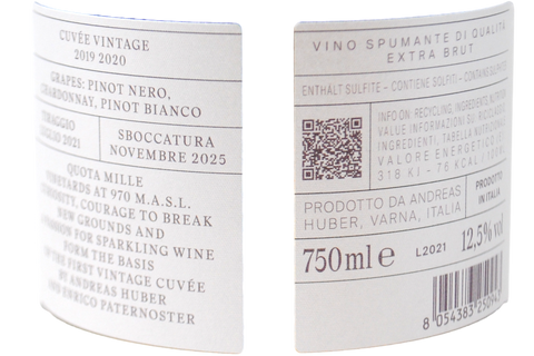 METODO CLASSICO EXTRA BRUT "QUOTA MILLE" - PACHER HOF