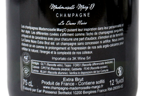 CHAMPAGNE EXTRA BRUT "LA DAME NOIRE" - CHAMPAGNE MADEMOISELLE MARG'O